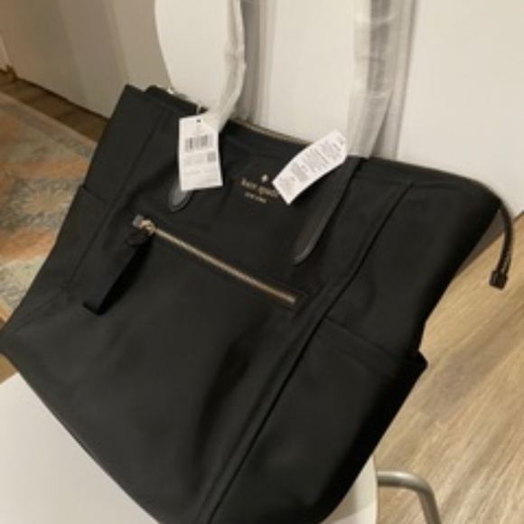 Kate Spade Black Nylon Chelsea Large Tote NWT - Picture 3 of 6